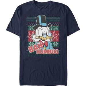 Scrooge Mcduck Bah Humbug Faux Ugly Christmas Sweater Disney Tshirt